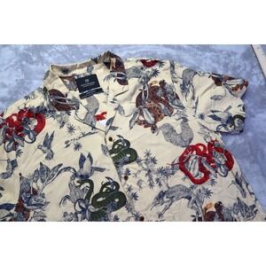 Scotch & Soda Amsterdam Couture Snake & Reptile Button Shirt Men's Size L